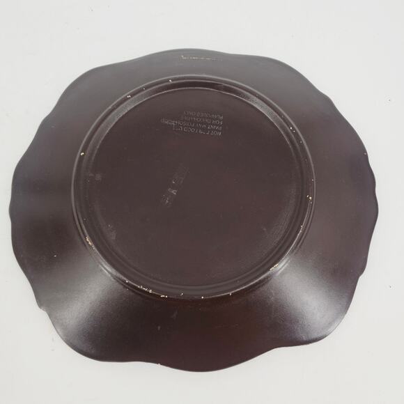 Vintage Handpainted Floral & Fauna Bird Tray Plate Ceramic Moody Cottagecore - Picture 2 of 9